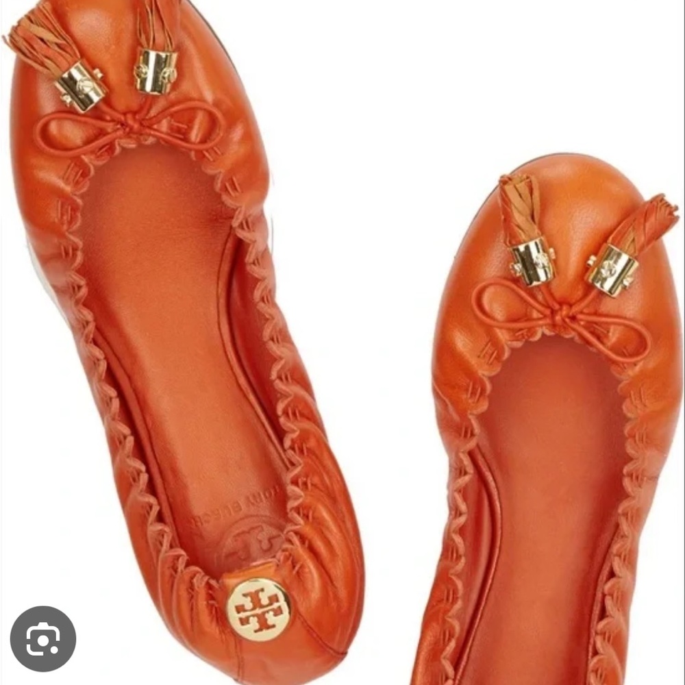 Tory Burch Reese Mestico Tassel Flats - Picture 1 of 7